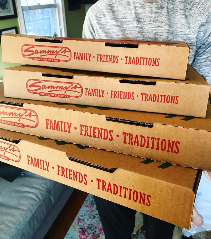 Sammy's Pizza boxes